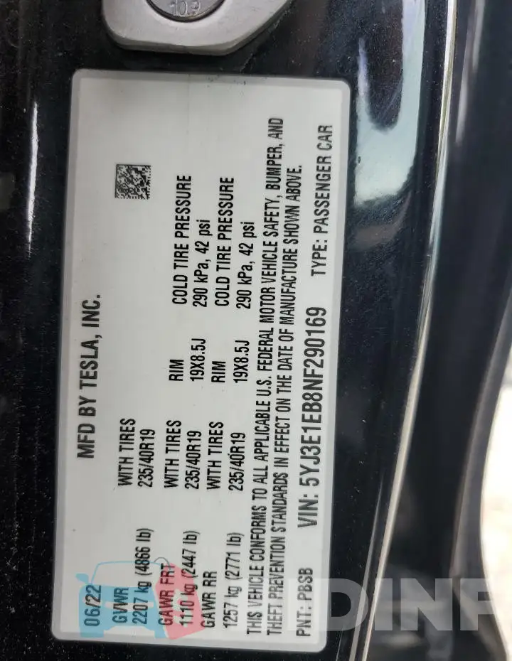 5YJ3E1EB8NF290169 Photo# 12