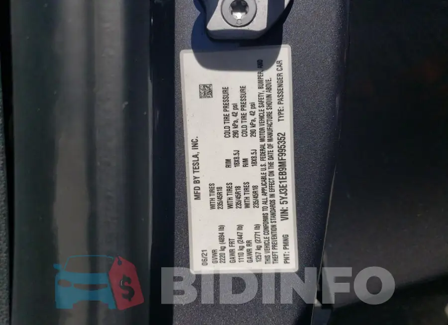 5YJ3E1EB9MF995352 Photo# 12