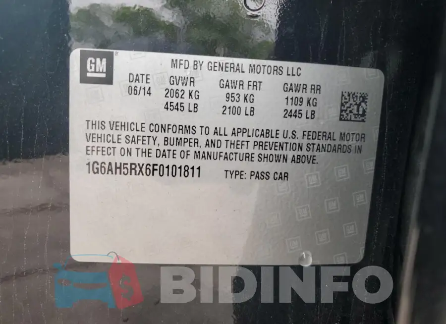 1G6AH5RX6F0101811 Photo# 12