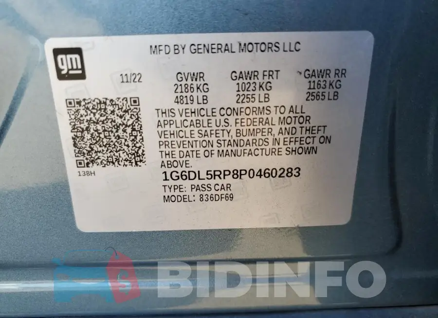 1G6DL5RP8P0460283 Photo# 12
