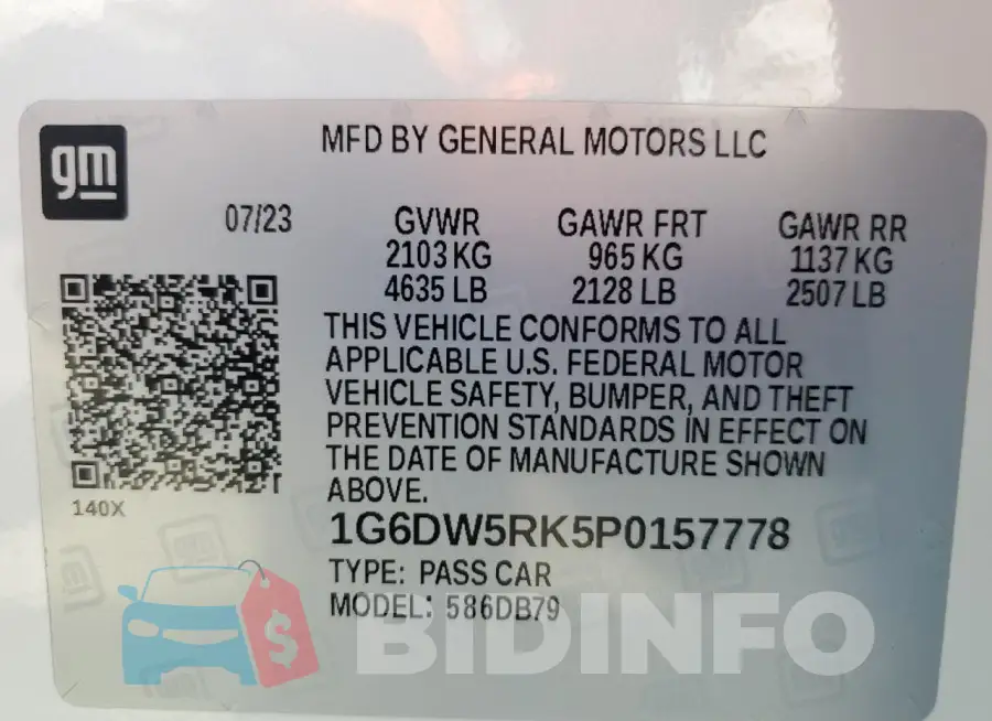 1G6DW5RK5P0157778 Photo# 13
