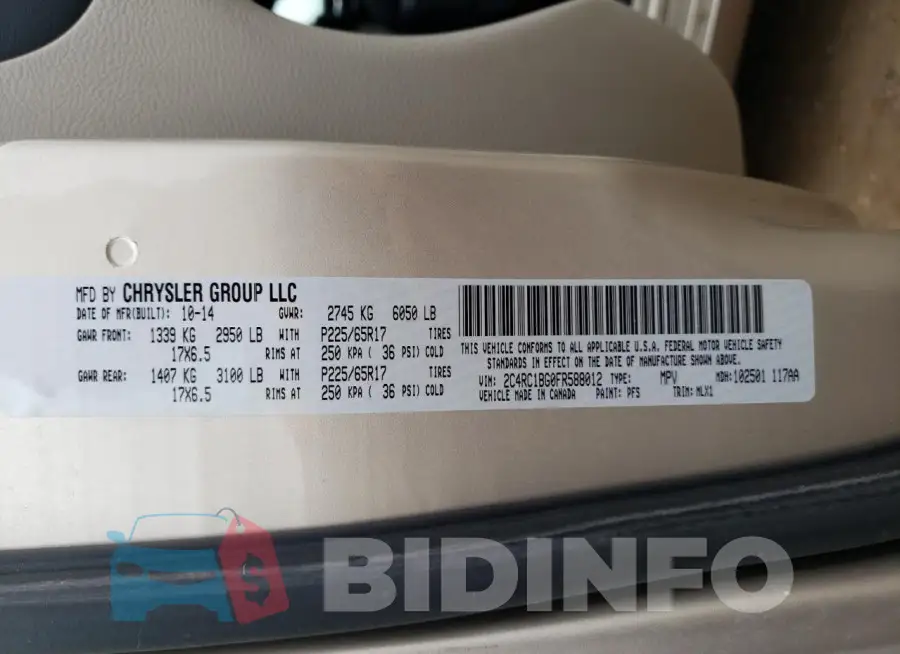 2C4RC1BG0FR588012 Photo# 13