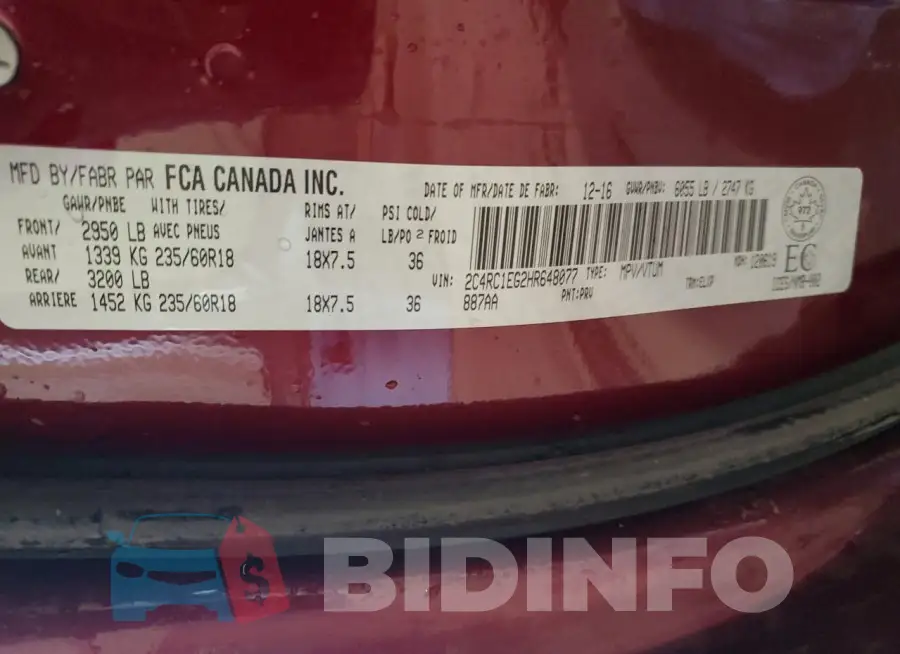 2C4RC1EG2HR648077 Photo# 13