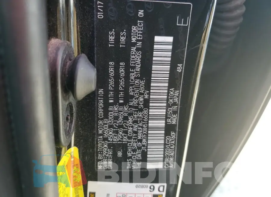 JTJBM7FXXH5166080 Photo# 14