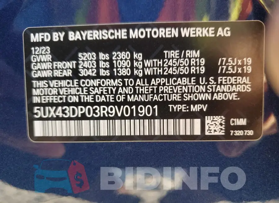 5UX43DP03R9V01901 Photo# 14