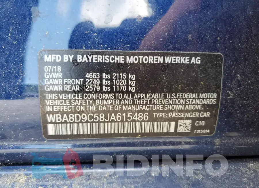 WBA8D9C58JA615486 Photo# 12