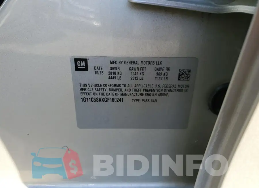 1G11C5SAXGF160241 Photo# 12