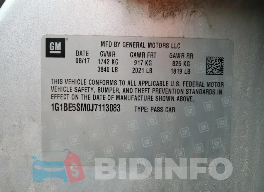 1G1BE5SM0J7113083 Photo# 13