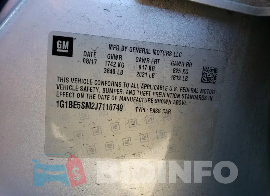 1G1BE5SM2J7110749 Photo# 12