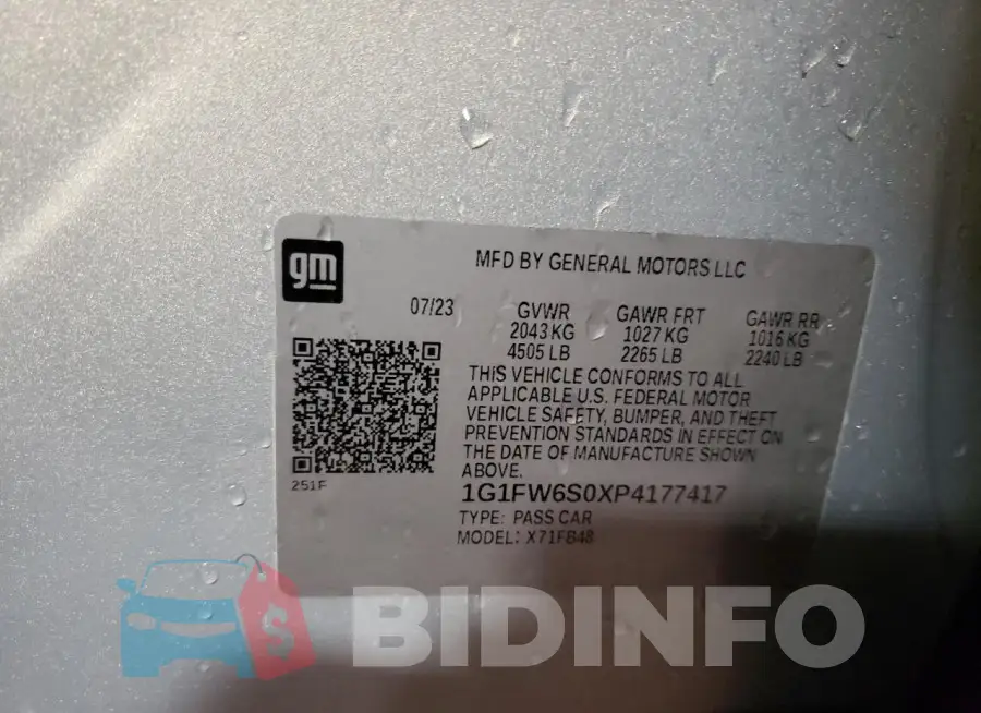 1G1FW6S0XP4177417 Photo# 14