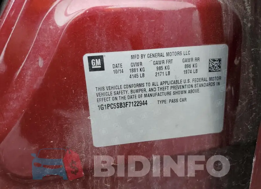 1G1PC5SB3F7122944 Photo# 12