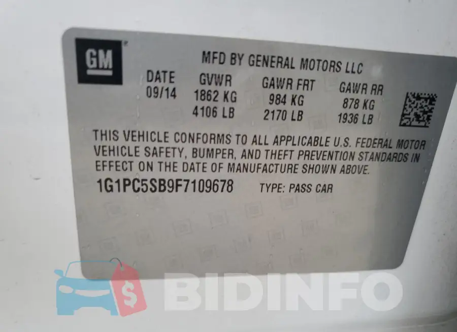 1G1PC5SB9F7109678 Photo# 12