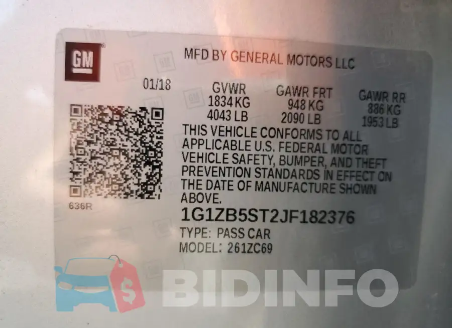 1G1ZB5ST2JF182376 Photo# 12
