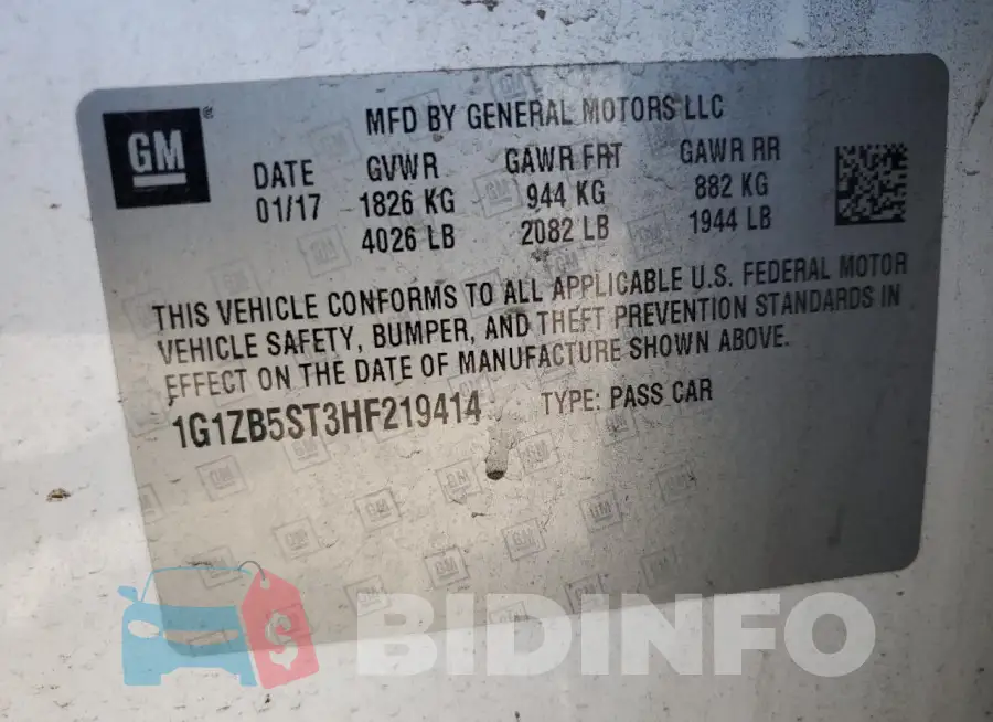 1G1ZB5ST3HF219414 Photo# 12