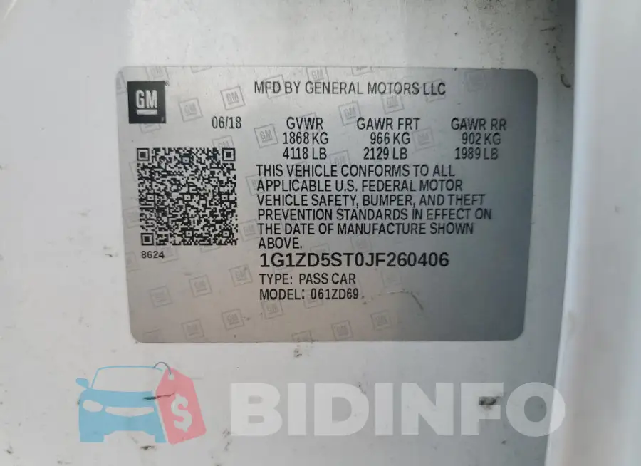 1G1ZD5ST0JF260406 Photo# 13