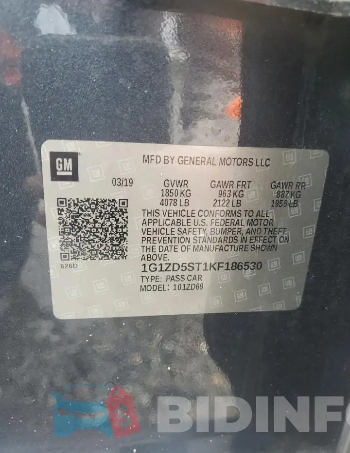1G1ZD5ST1KF186530 Photo# 12