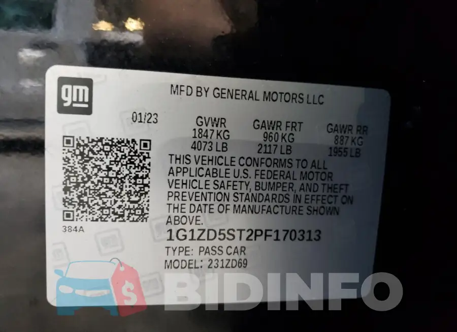 1G1ZD5ST2PF170313 Photo# 12