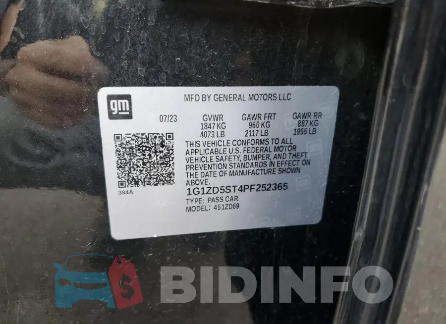 1G1ZD5ST4PF252365 Photo# 12