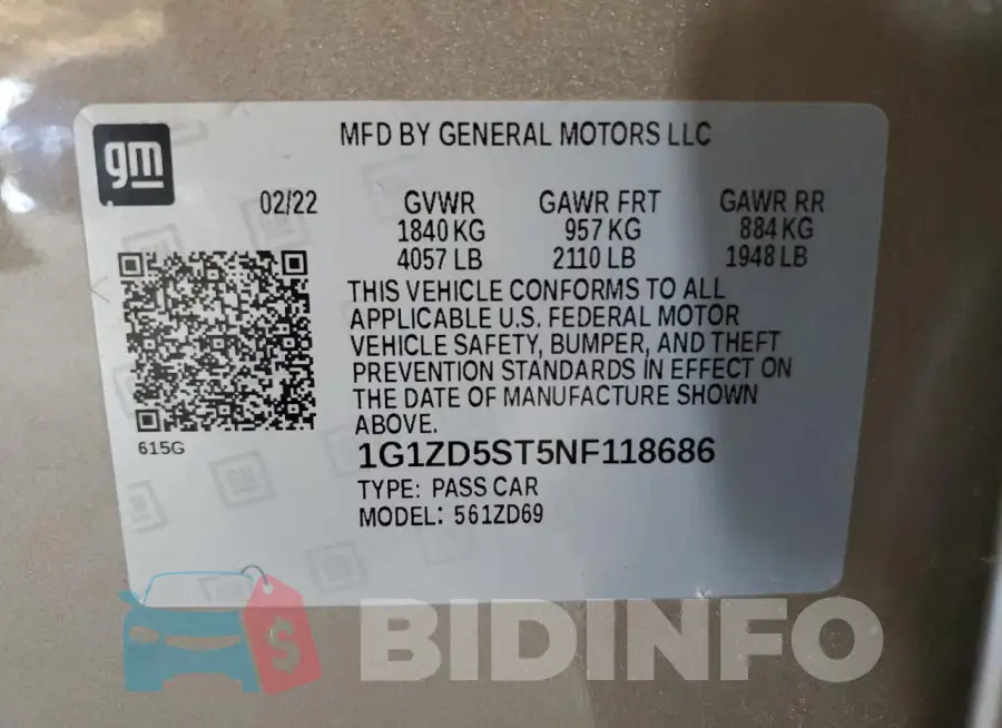 1G1ZD5ST5NF118686 Photo# 12