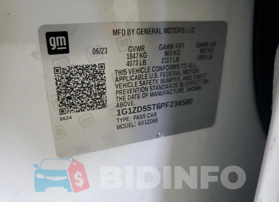 1G1ZD5ST6PF234580 Photo# 13