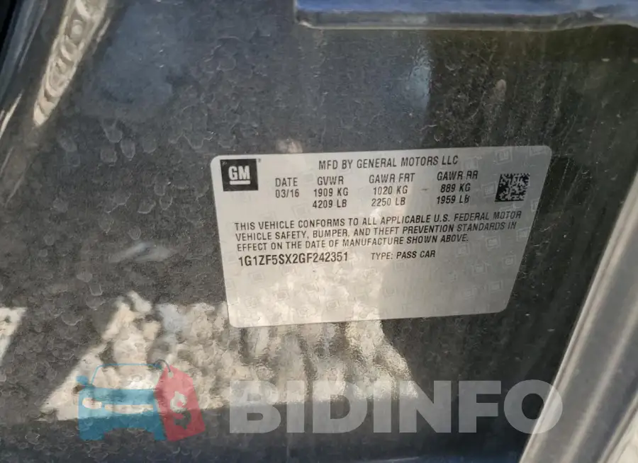 1G1ZF5SX2GF242351 Photo# 12