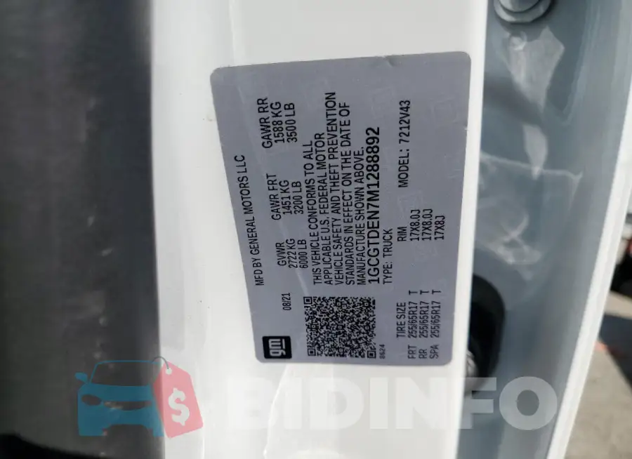 1GCGTDEN7M1288892 Photo# 12