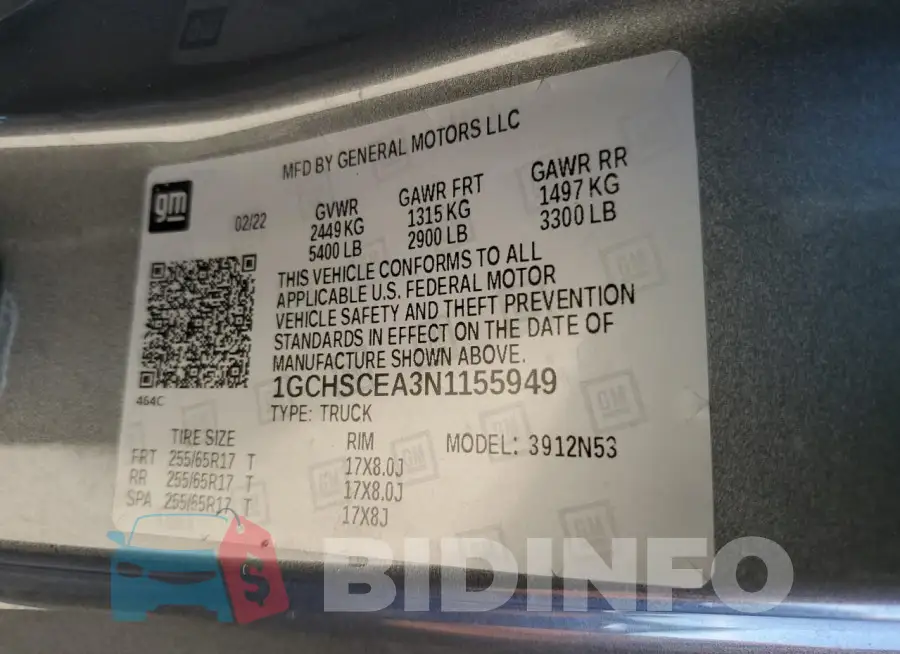 1GCHSCEA3N1155949 Photo# 13