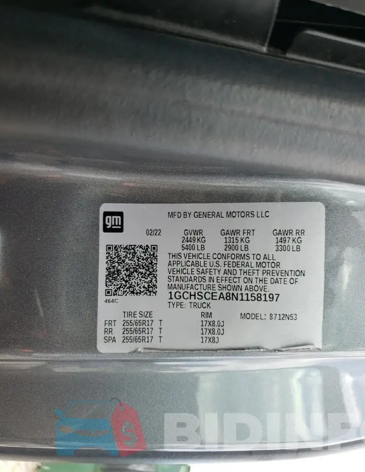 1GCHSCEA8N1158197 Photo# 12