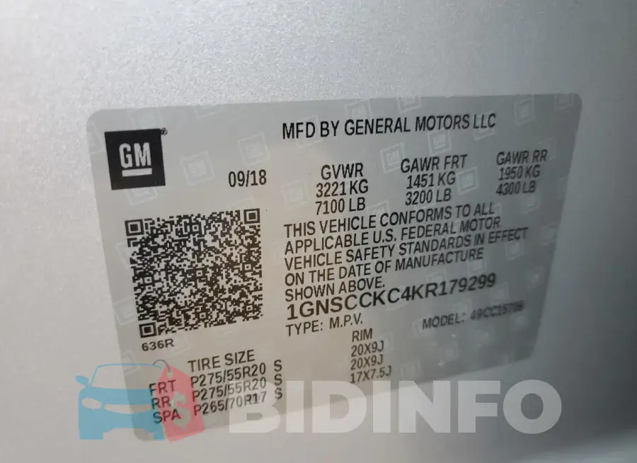 1GNSCCKC4KR179299 Photo# 13