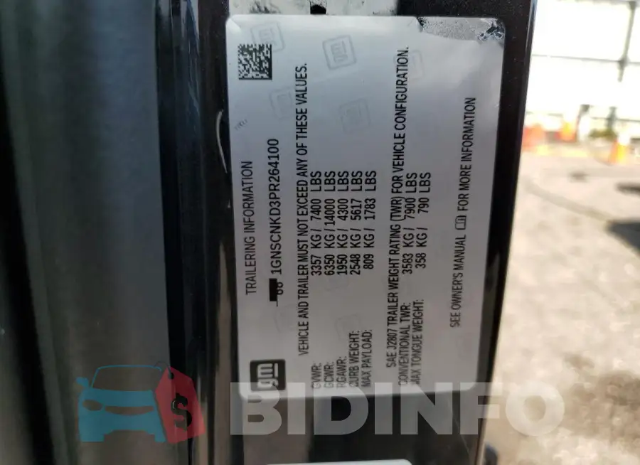 1GNSCNKD3PR264100 Photo# 14