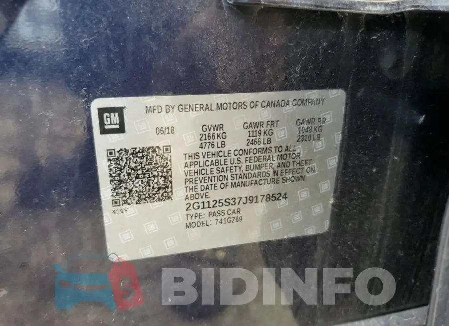 2G1125S37J9178524 Photo# 13
