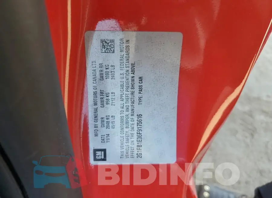 2G1FB1E36F9175616 Photo# 12