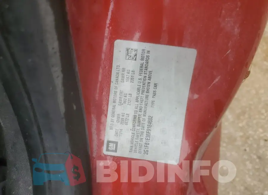 2G1FB1E36F9184882 Photo# 12