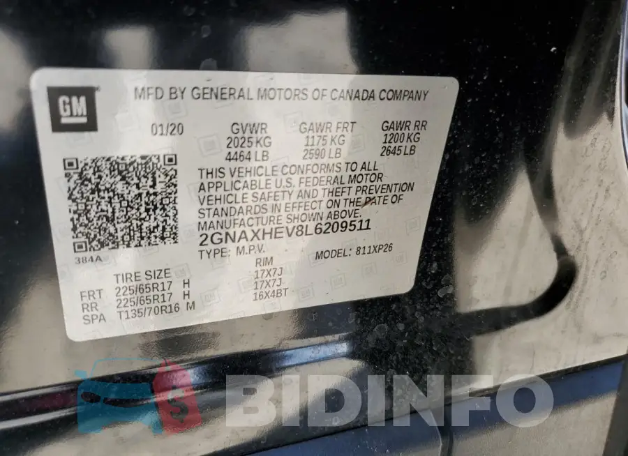 2GNAXHEV8L6209511 Photo# 13