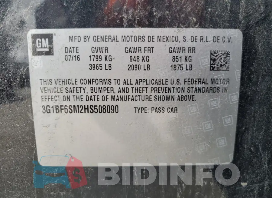 3G1BF6SM2HS508090 Photo# 13