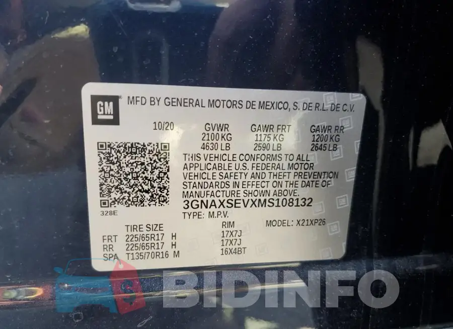 3GNAXSEVXMS108132 Photo# 13