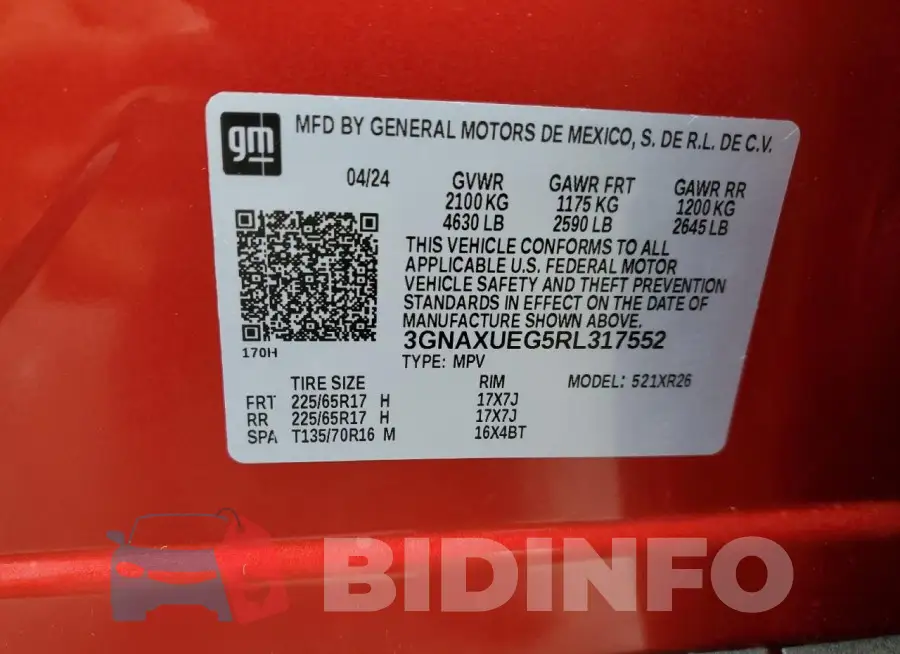 3GNAXUEG5RL317552 Photo# 13