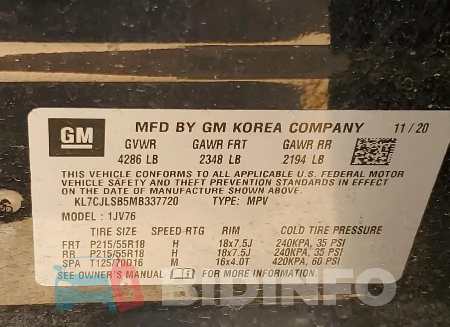 KL7CJLSB5MB337720 Photo# 12
