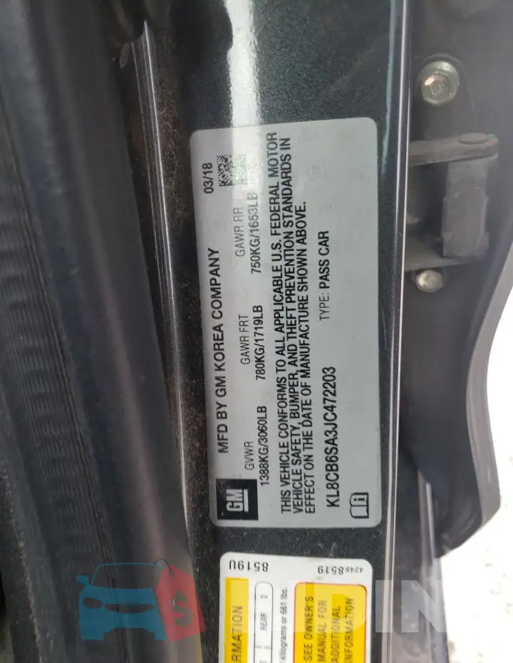 KL8CB6SA3JC472203 Photo# 12
