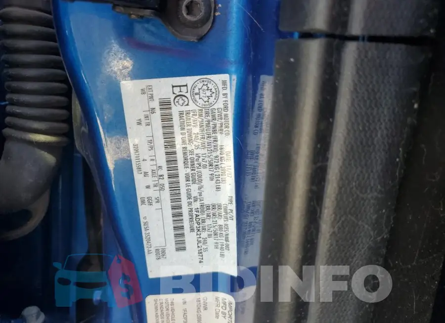 1FADP3K21JL218774 Photo# 12