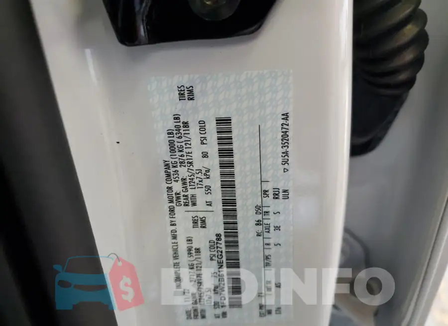 1FD7W2B61NEG27788 Photo# 12