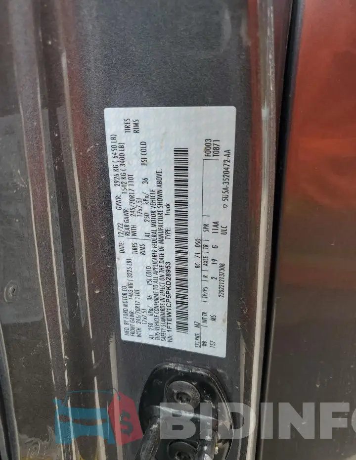 1FTEW1CP5PKD28953 Photo# 12