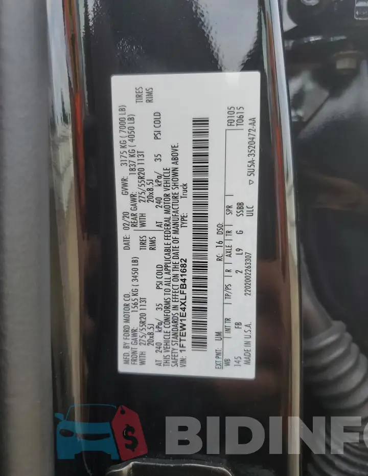1FTEW1E4XLFB41682 Photo# 13
