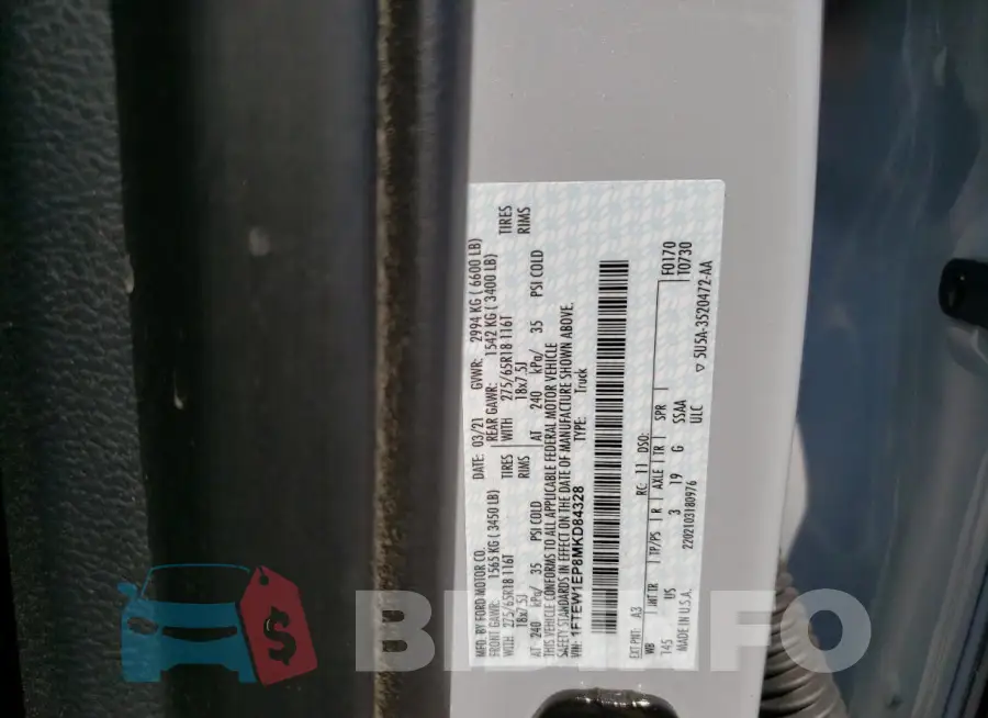 1FTEW1EP8MKD84328 Photo# 13