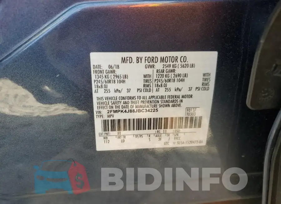 2FMPK4J88JBC34225 Photo# 13