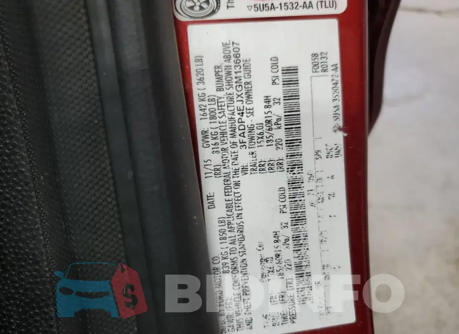3FADP4EJXGM136607 Photo# 13