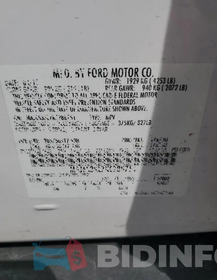 MAJ6S3KL7KC288751 Photo# 13