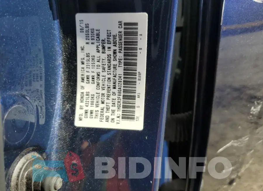 1HGCR2F88GA028341 Photo# 12