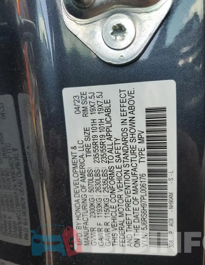 5J6RS6H97PL006176 Photo# 13