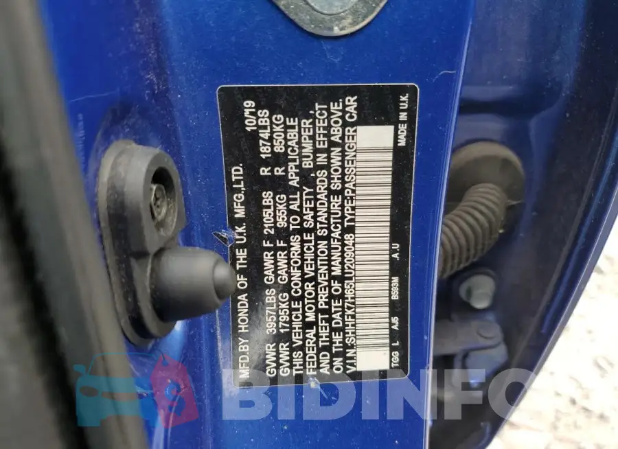 SHHFK7H65LU209048 Photo# 12